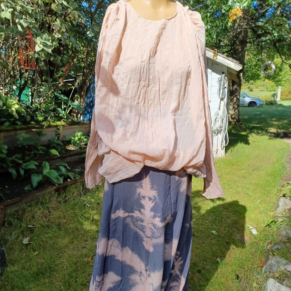 Vintage grey tie dye maxi skirt set and 2 tops - Picture 7 of 13